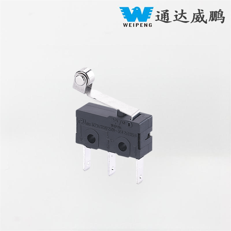 Sakelar Mikro 3-Pin Tahan Suhu Tinggi 5A 125V/250V dengan Roller untuk Peralatan Industri