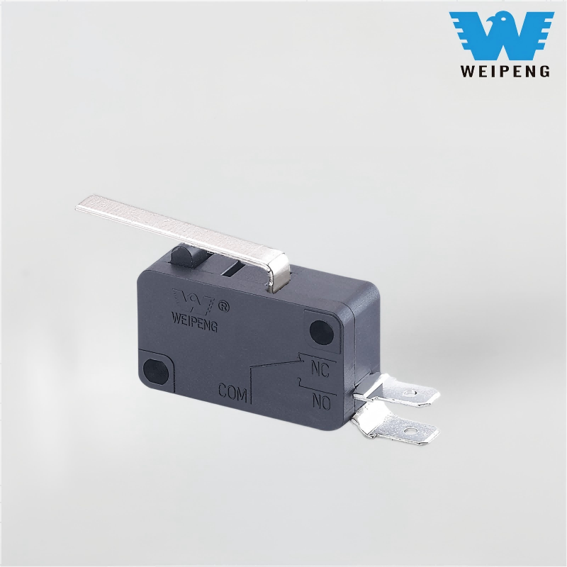 Sakelar Mikro Dua Kaki Samping HK-14 dengan Tuas Lurus