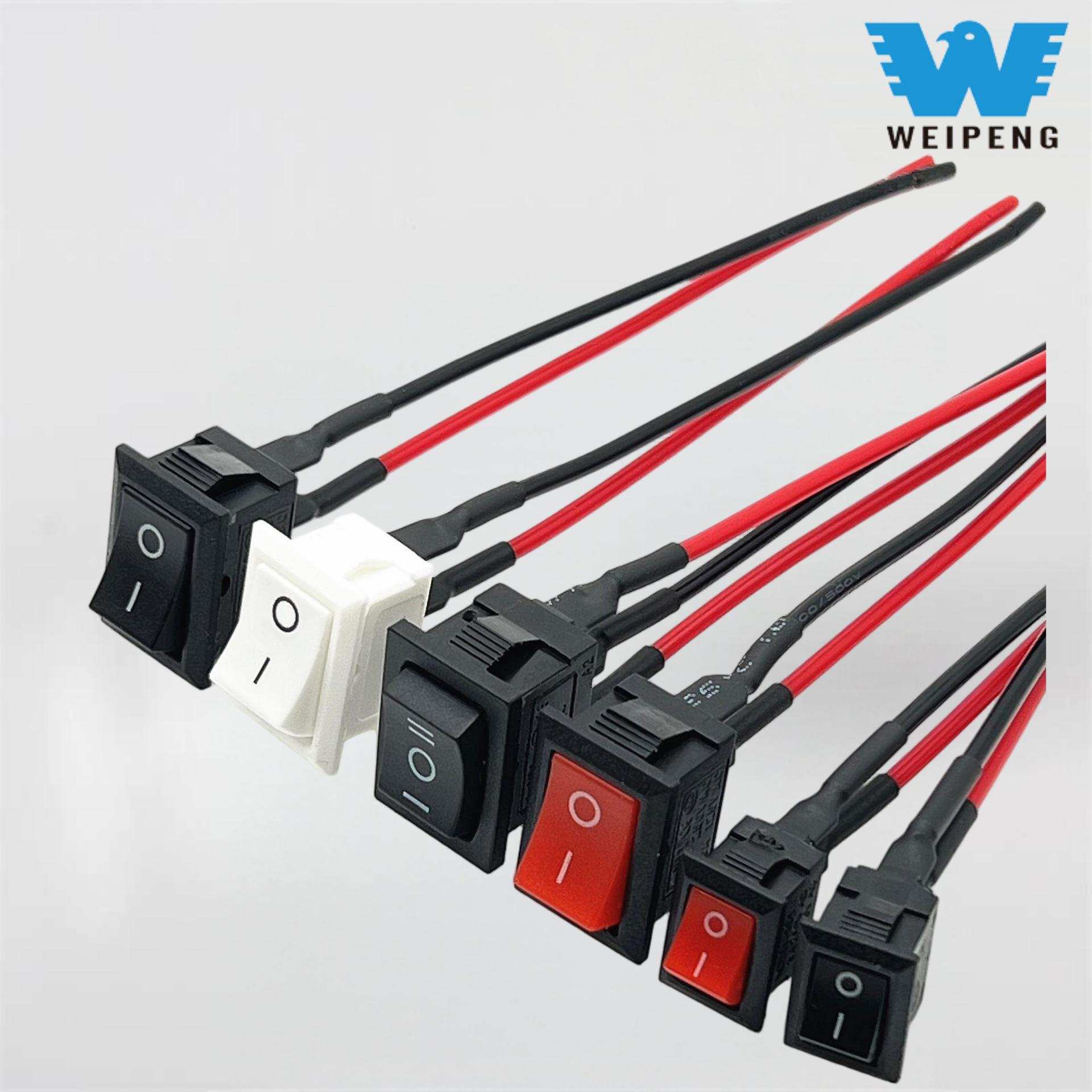 Kcd1 Sakelar Tipe Kapal 21*15 Terminal Solder dengan Kawat