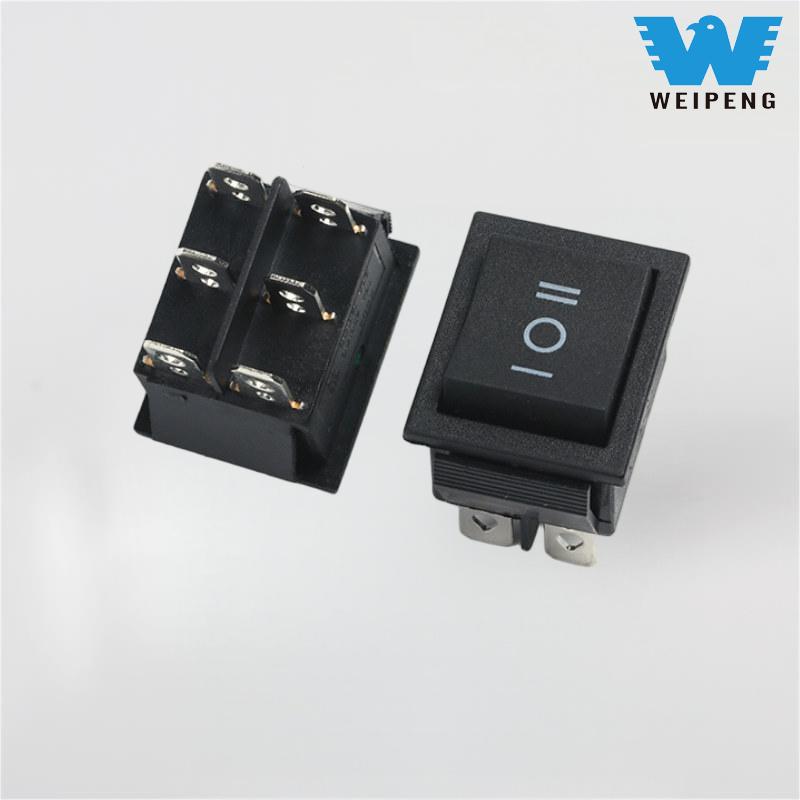 Sakelar Rocker Hitam KCD4 31*25mm 16A 250V