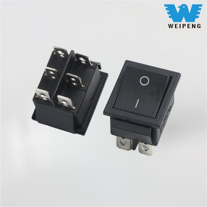 Dispenser Air Kcd4 2-Gear 6-Pin 16A Sakelar Tombol Daya Rocker