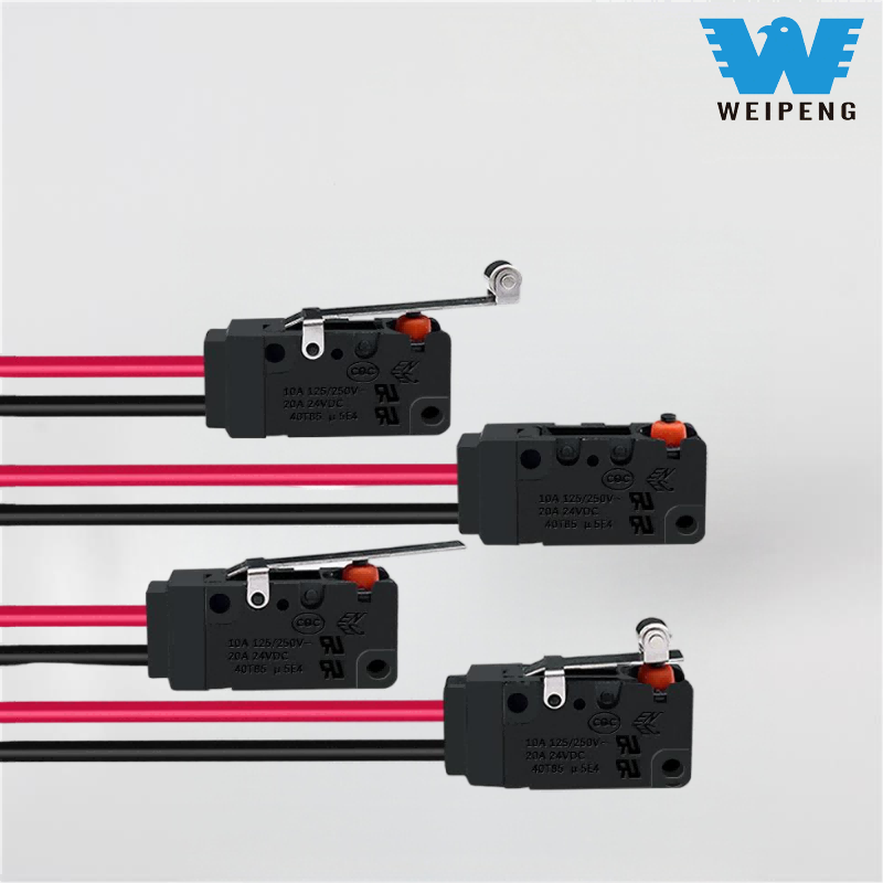 Sakelar Mikro dengan Pegangan dan Rol Pengkabelan yang Dapat Disesuaikan