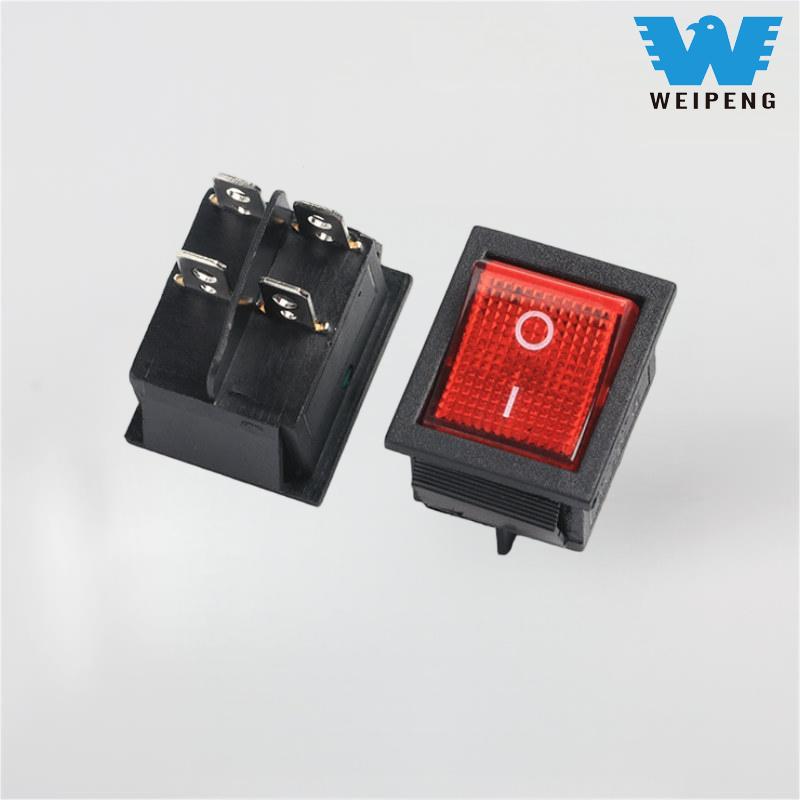 Rocker Switch Kcd4-201 Empat Pin Enam Pin Dua Posisi
