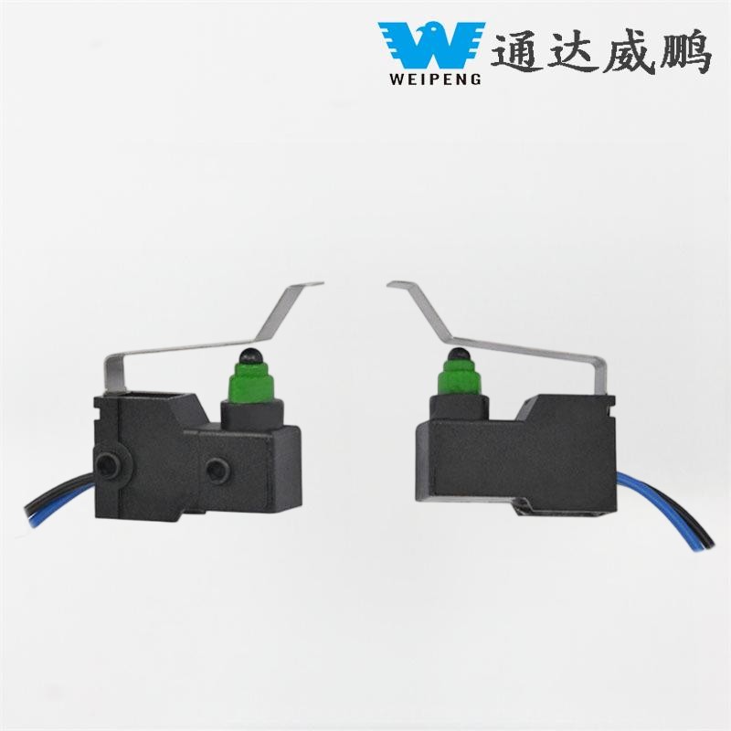 Sakelar Mikro Keluar Samping dengan Pin Pemosisian